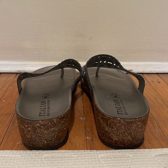 Italian Shoemakers silver sparkle sandals - Picture 5 of 7